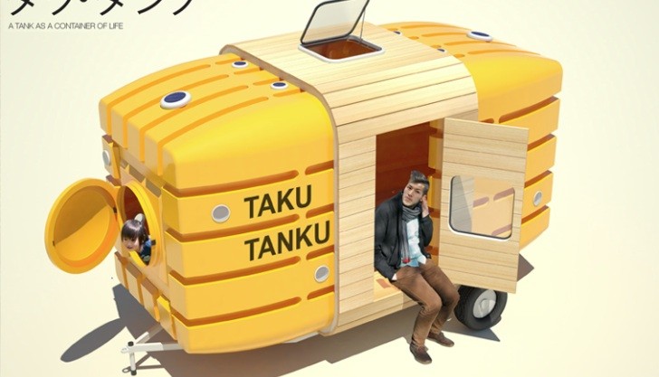 the Taku-Tanku water tank caravan