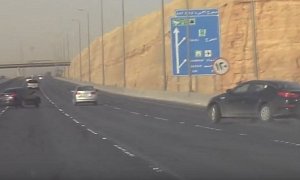Tandem Arab Drifting in Highway Traffic Is Still a Plague in Saudi Arabia