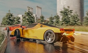 Tandem-Drifting, Flame-Spitting Ferrari Enzo and F8 Only Seem Part of Video Game