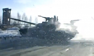 Tank Crossing the Road: GTA Russian Edition