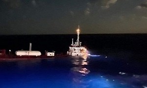 Tanker Goes Bye-Bye After Being Rear-Ended by a Luxury Superyacht in the Bahamas