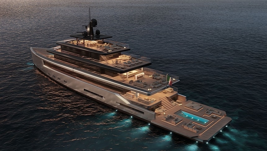 230-foot Milano superyacht concept