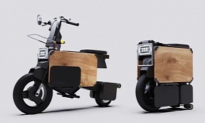 Tatamel Bike, the Tiny e-Bike That Folds Down Neatly to Fit Under Your Desk