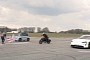 Taycan Turbo S vs. LiveWire Drag Race Gets “Photobombed” by 28-MPH Citroen Ami