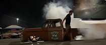 'Taylor Swift' 1963 Ford F-100 Coyote-Swapped Truck Does Burnouts Without Driver