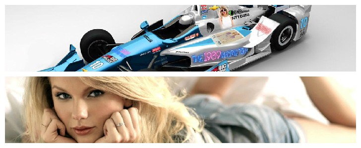 Taylor Swift on Tony Kanaan’s Indycar Racer