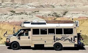 Teacher Turns Five-Window Short Bus Into a Pet-Friendly Home on Wheels