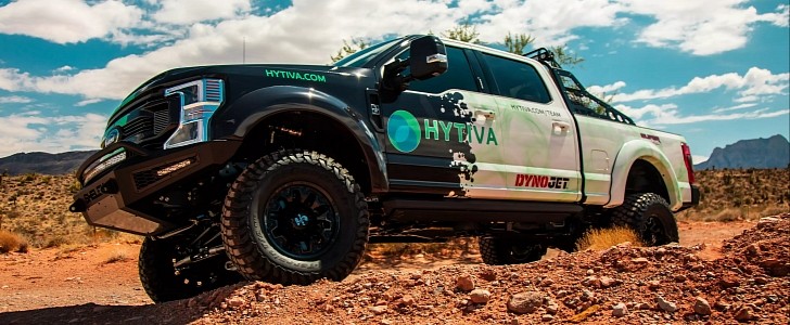 The 2021 Team Hytiva Shelby Super Baja is fitted with 18" wheels and massive tires