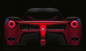 Teaser Used As Base to Render Rear End of the Ferrari F70