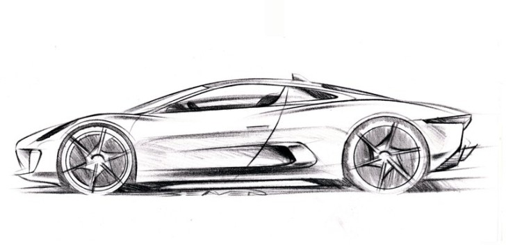 Jaguar C-X75 Sketch