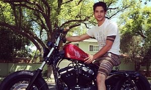 Teen Wolf Tyler Posey Rides His Harley Davidson