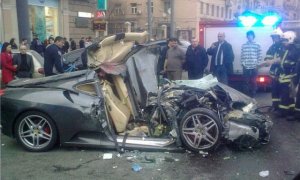 Teenage Sons of Russian Bankers Crash a Ferrari F430