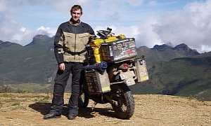 Teenager Circles The Globe on Motorcycle - Breaks Record