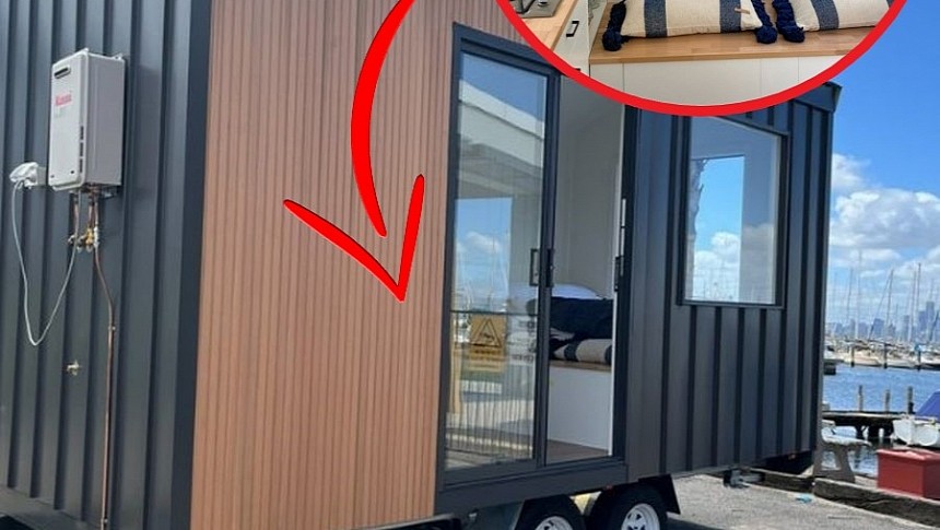 The Tea Tree tiny house is a very compact mobile home designed with traveling in mind