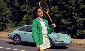 Tennis Star Emma Raducanu Does Her Brand Ambassador Thing, Poses With 1965 Porsche 911