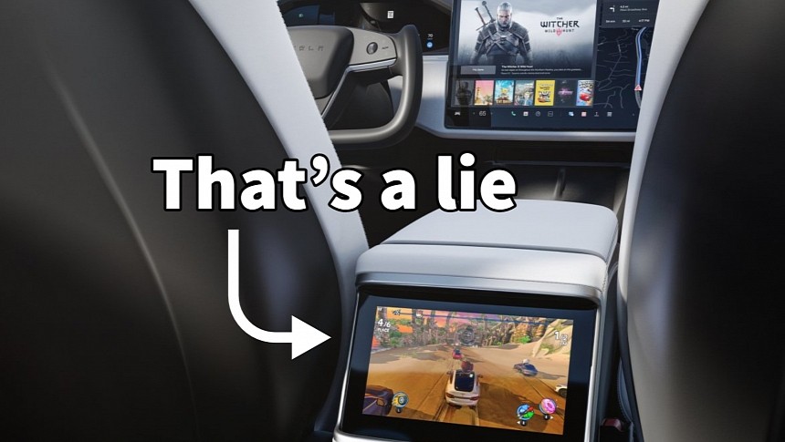 Tesla is accused of lying about the ability to play games on the second screen in Model S/X