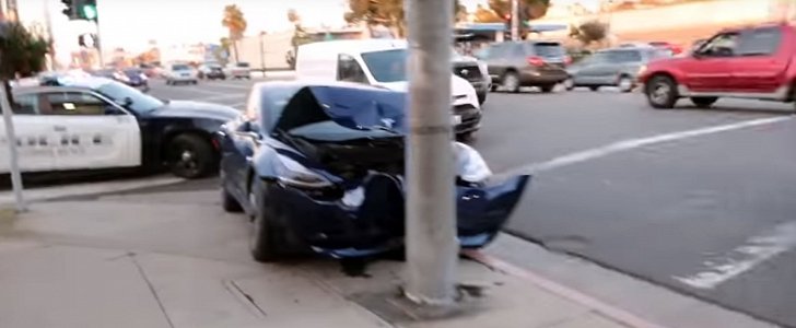 Tesla Model 3 crash