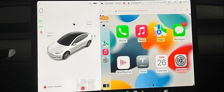 Tesla Android Project now integrates Android Auto and Apple CarPlay in all Tesla vehicles