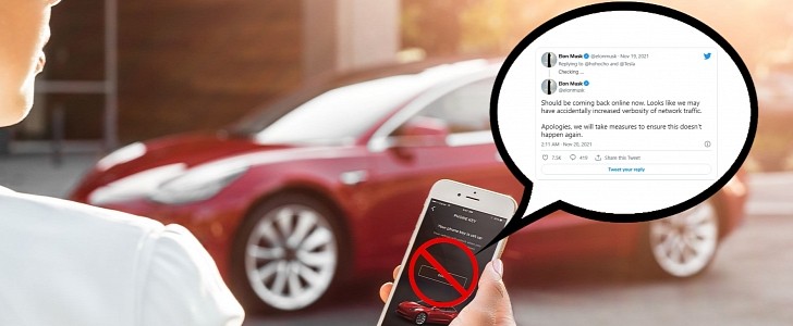 Tesla App Suffers Outage, Elon Musk Apologizes, Promises to Ensure It Doesn't Happen Again
