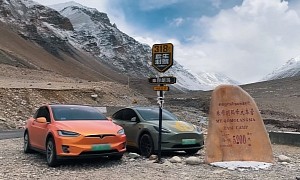 Tesla China Shares Incredible Video of a Road Trip to Mount Everest in Two Teslas