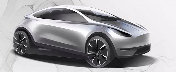 Tesla Chinese EV rendering