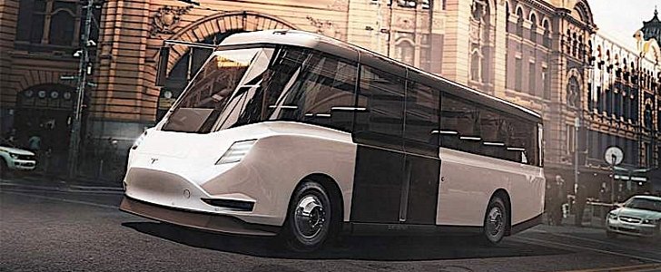 Tesla city bus based on the Semi