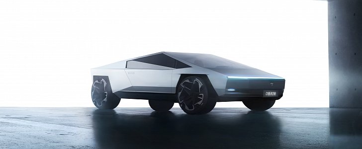 tesla cybercar concept looks like the upgraded cybertruck that must be made