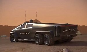 Tesla Cybertruck Follows Roadster to Mars as a Settler's Daily Driver