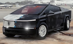 Tesla Cybertruck Foundation Series Feels Out of This World in a Dual-Tone Honeycomb Wrap
