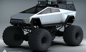 Tesla Cybertruck Gets the Virtual Monster Truck Treatment. It Was About Time