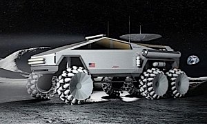 Tesla Cybertruck Moon Rover Has Six Wheels, Geared for Everything