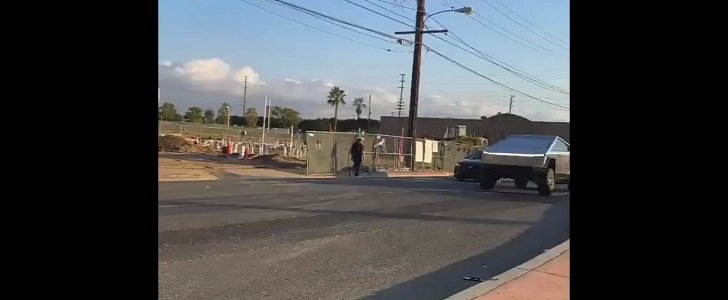 Tesla Cybertruck Prototype Spotted Driving Through Hawthorne, California