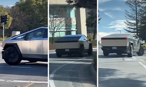 Tesla Cybertruck Prototypes Are Everywhere, Rear-Wheel Steering and Gigawiper Galore