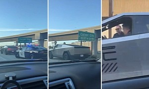 Tesla Cybertruck Pulled Over by Police Appears To Be Driven by Franz Von Holzhausen
