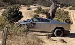 Tesla Cybertruck Spotted Doing Some Serious Off-Roading for the First Time