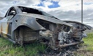 Tesla Donated a Car That Was Totally Destroyed by Fire for Study