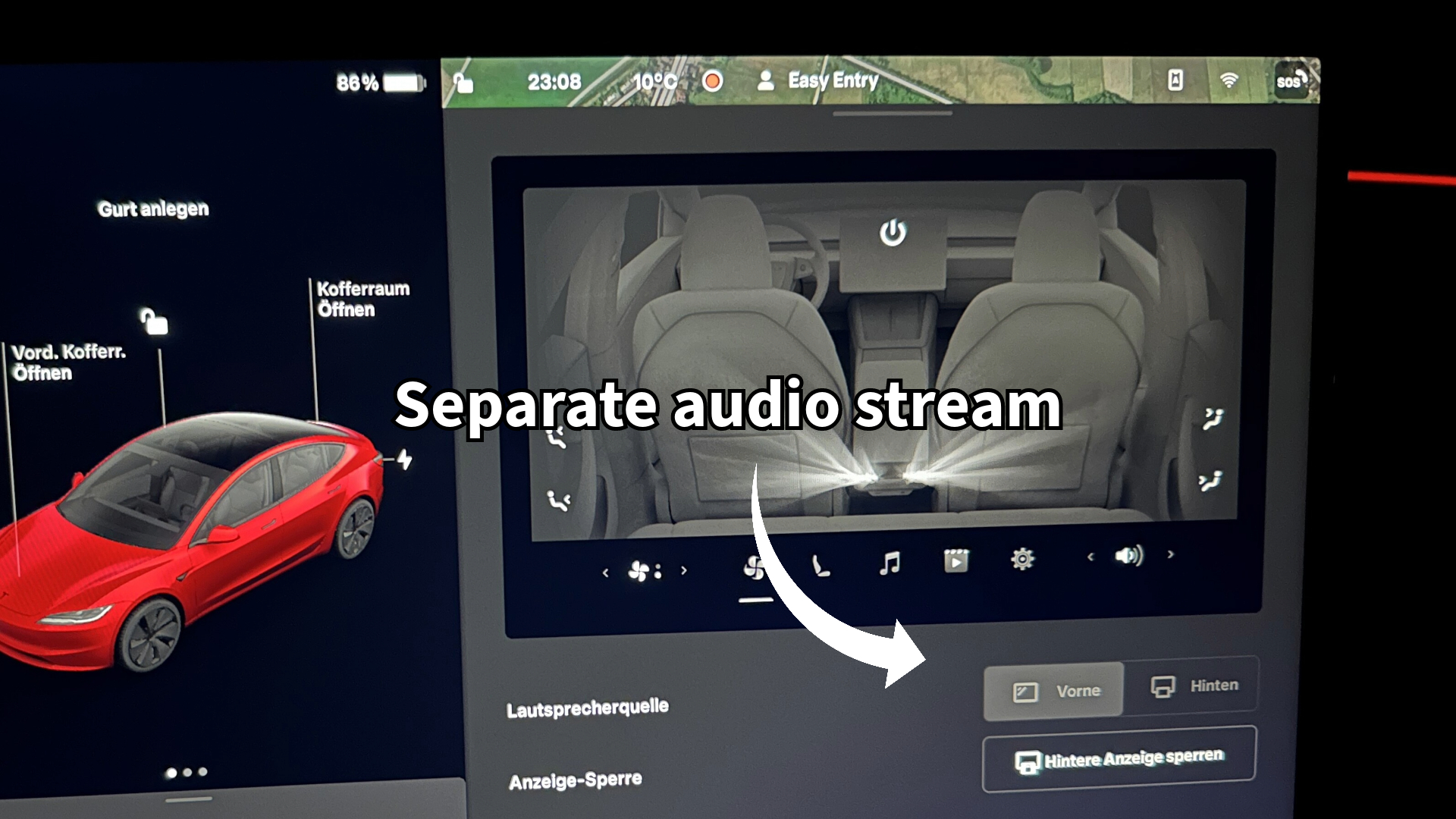 Tesla Finally Adds a Separate Audio Channel for Rear Passengers in