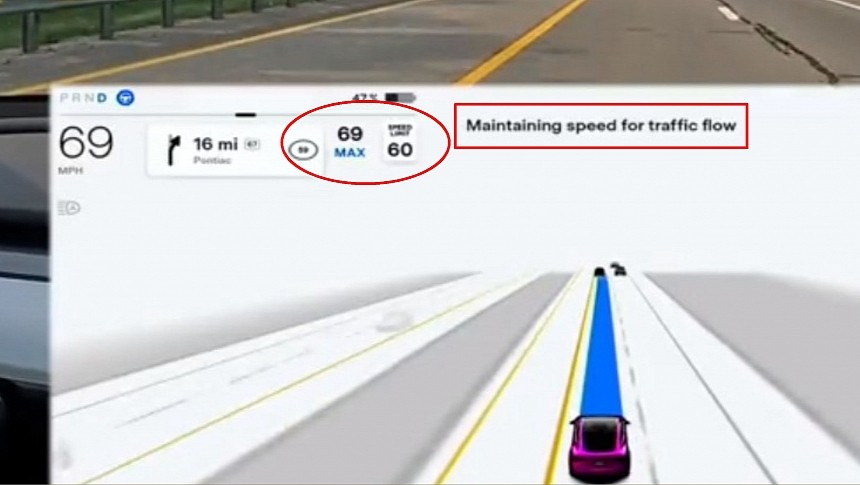Tesla FSD Beta V11.4.6 adds the ability to "maintain speed for traffic flow"