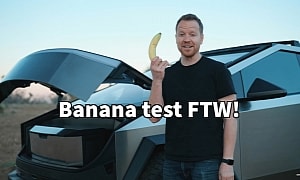 Tesla Improves Cybertruck's Anti-Pinch Protection, It Even Reacts to a Banana