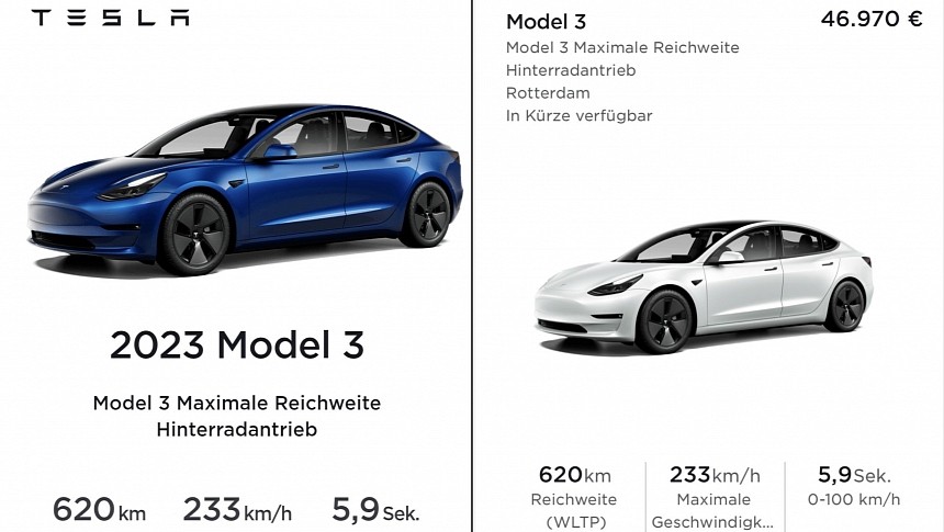 Tesla launches Model 3 LR RWD in Europe