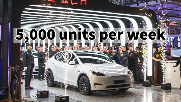 Tesla Gigafactory Berlin has reached 5,000 vehicles per week