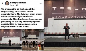 Tesla Megafactory Is Announced by Lathrop Mayor on Facebook, Taken Down Later