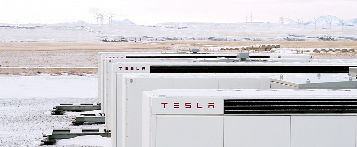 Tesla Megapack like this one caught fire in the Elkhorn Battery Storage in Moss Landing, California