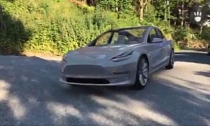 Tesla Model 3 Appears on Your Driveway Thanks to Some Augmented Reality Magic