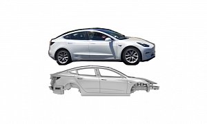Tesla Model 3 Body-in-White Leaked in Online Brochure for Technicians