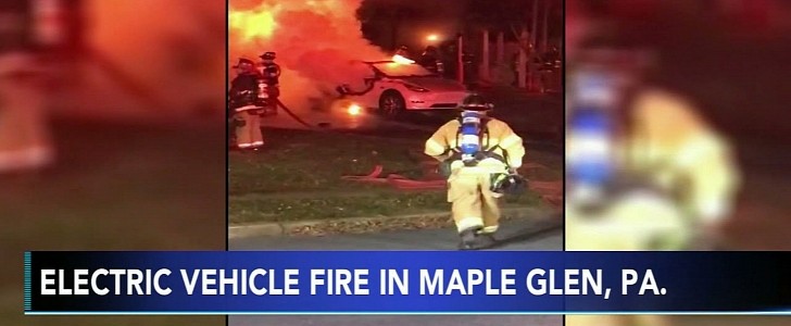 Tesla Model 3 Catches Fire While Charging in Maple Gren, Pennsylvania