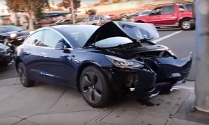 Tesla Model 3 Clears the Unofficial Head-on Pole Crash Test