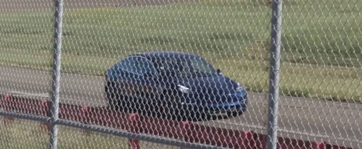 Tesla Model 3 testing on the Fremont track