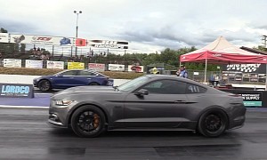 Tesla Model 3 Drags Ford Mustang GT, Good Luck Rooting for the Loud V8 Muscle Car