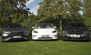 Tesla Model 3 Faces BMW 3 Series and Mercedes C-Class PHEVs in Comparison Test